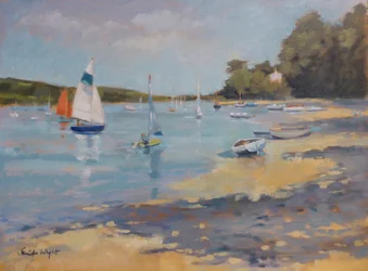 Salcombe, voile rouge
